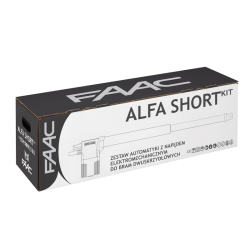 FAAC Zestaw Alfa Short do bram rozwiernych 230V maks. długość skrzydła 1,8m
